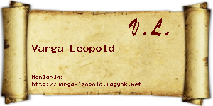 Varga Leopold névjegykártya