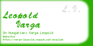 leopold varga business card